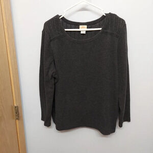 Northcrest Dark Gray Long Sleeve Top